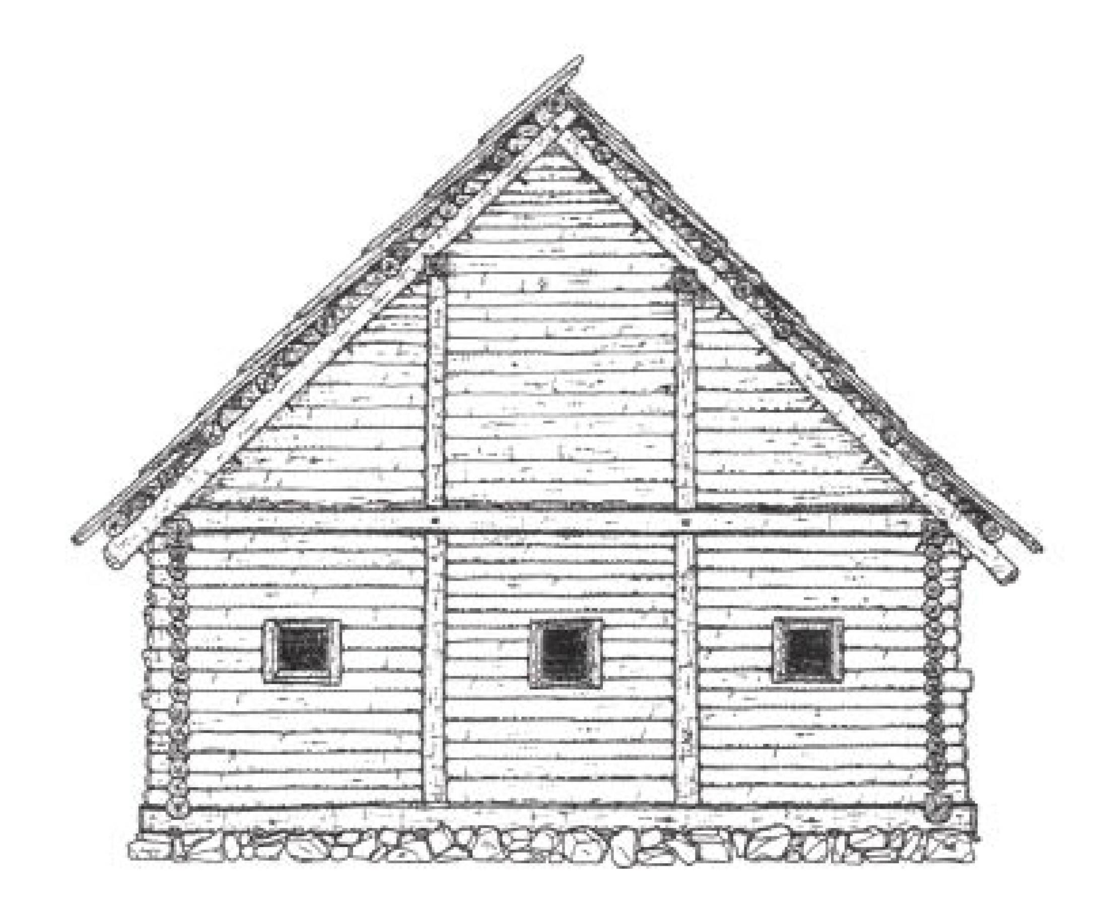 : Durch die gute Holzerhaltung im Ramsautal ist es möglich, die Bauweise der Häuser zu rekonstruieren. Es kommen u.a. auf einem Steinsockel errichtete Schwellbalkenkonstruktionen vor. (Bild: W. Lobisser)