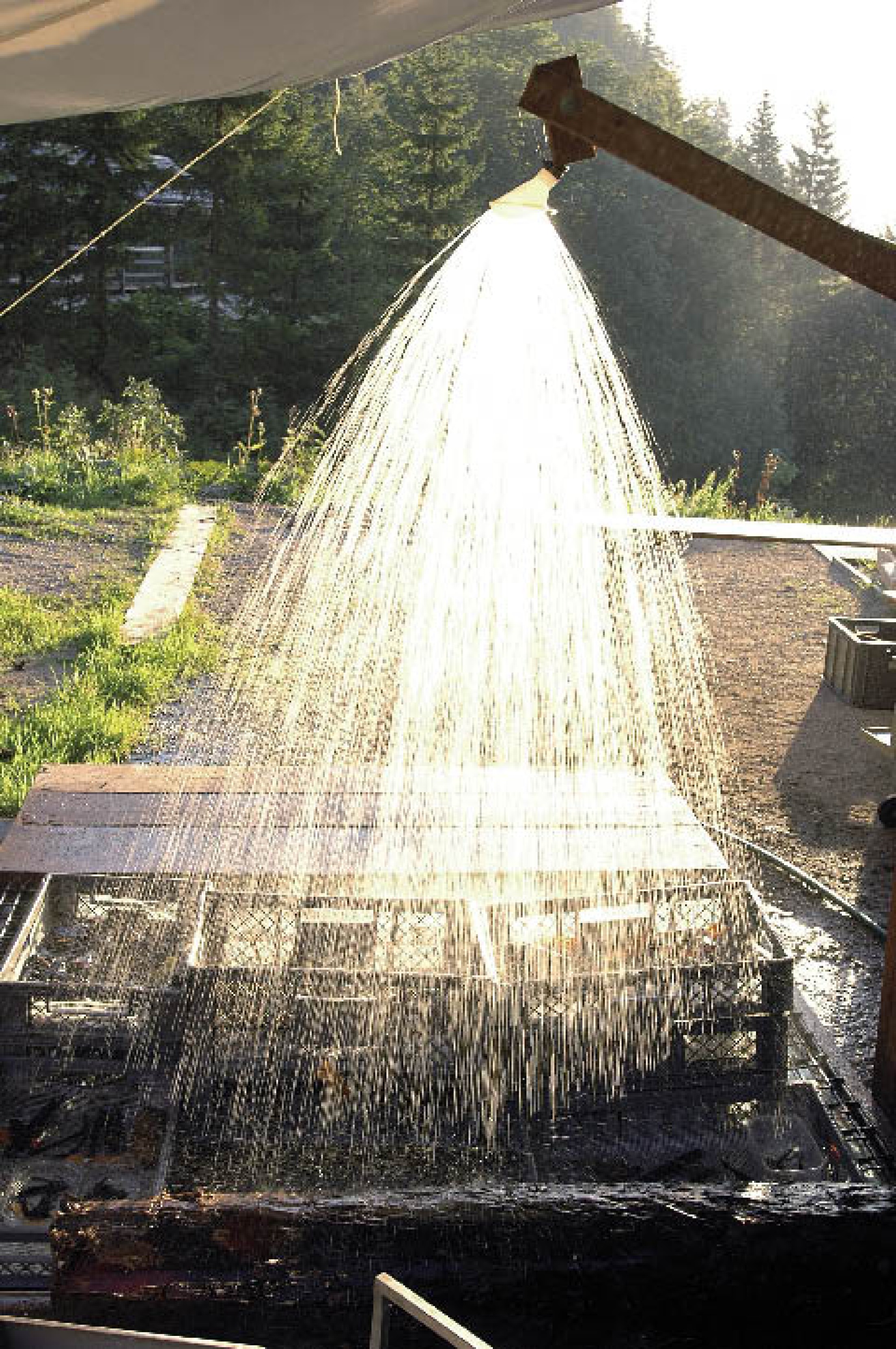 : Entsalzungsanlage in der Außenstelle des NHM im Hallstätter Salzbergtal (Foto: A. W. Rausch - NHM Wien)