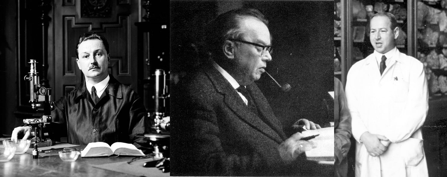 Hermann Michel (left), Hubert Scholler (center), and Alfred Schiener (right).